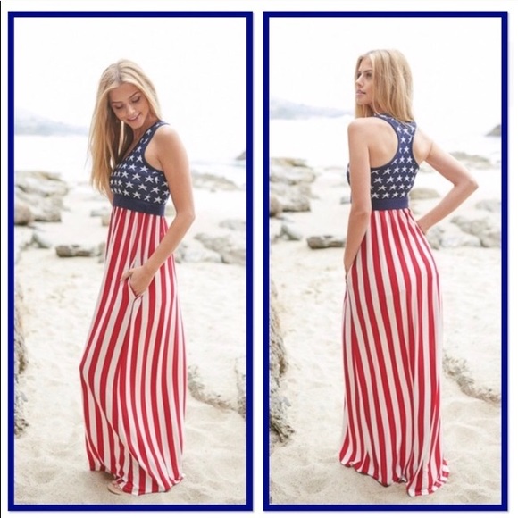Dresses & Skirts - <SALE! NEW Patriotic Maxi Dress